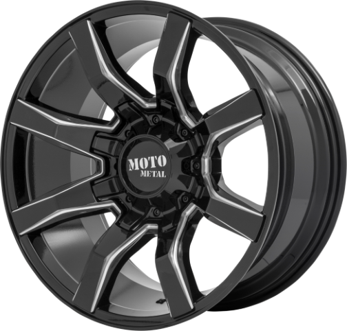 Moto Metal: MO804 Spider Gloss Black Milled