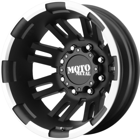 Moto Metal: MO963 Matte Black Machined – Rear
