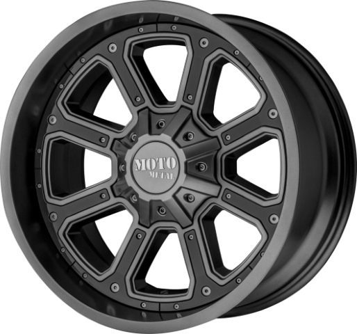 Moto Metal: MO984 Shift Matte Gray Gloss Black Inserts
