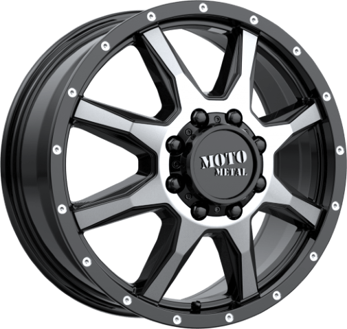 Moto Metal: MO995 Gloss Black Machined Front