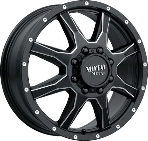 Moto Metal: MO995 Satin Black Milled Front