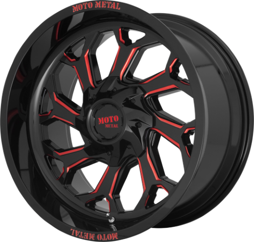 Moto Metal: MO999 Reaper Gloss Black Milled with Red Tint