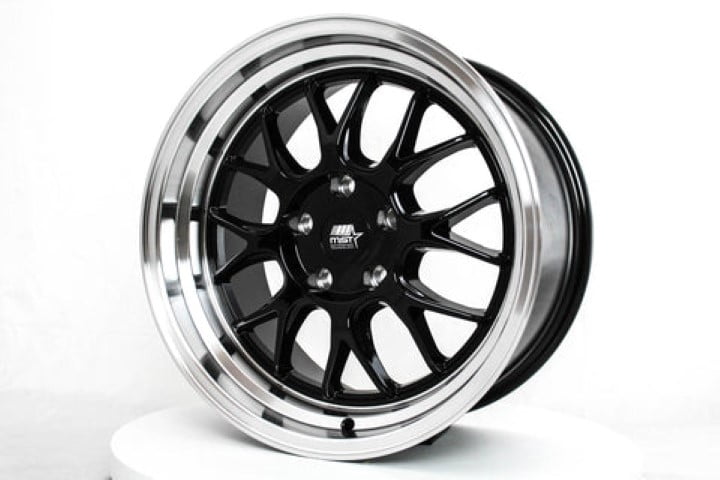 MST Wheels: MT43 Black with Machined Lip – 17×9.0