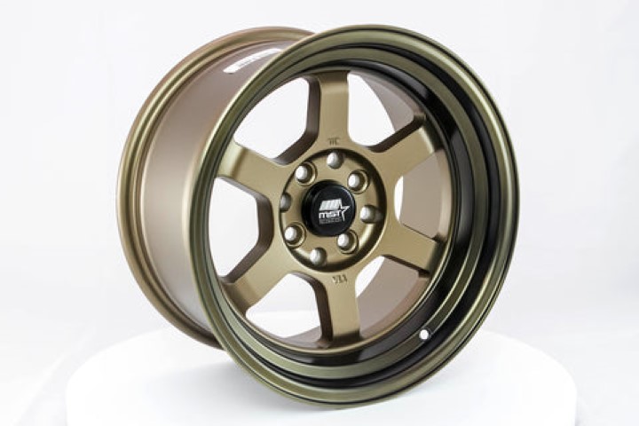 MST Wheels: Time Attack Matte Bronze with Bronze Machined Lip