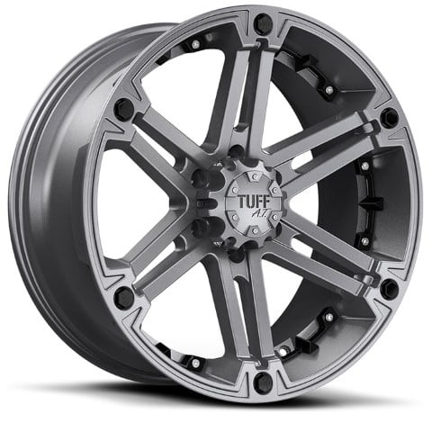 Tuff Wheels: T01 SATIN GUNMETAL with BLACK INSERTS