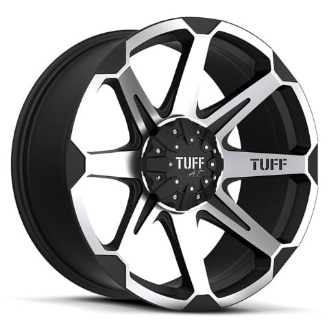 Tuff Wheels: T05 FLAT BLACK with MACHINE FACE