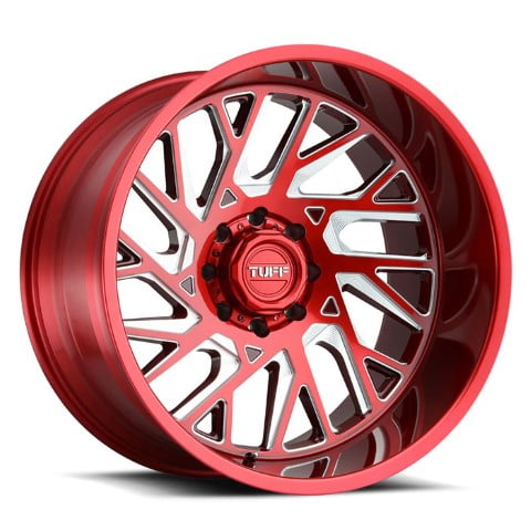 Tuff Wheels: T4B True Directional MACHINED CANDY RED with MILLED SPOKE