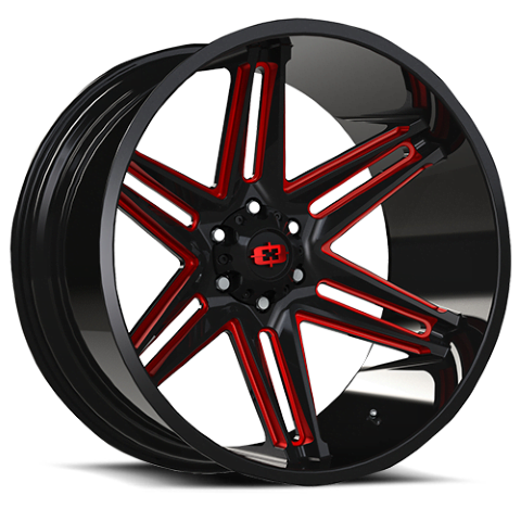 Vision Wheels: Off-road 363 RAZOR GLOSS BLACK RED TINT