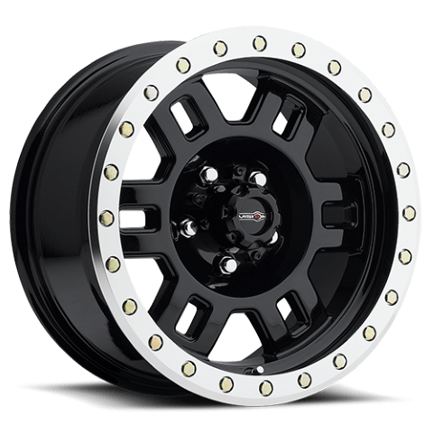 Vision Wheels: Off-road 398 MANX GLOSS BLACK MACHINED LIP