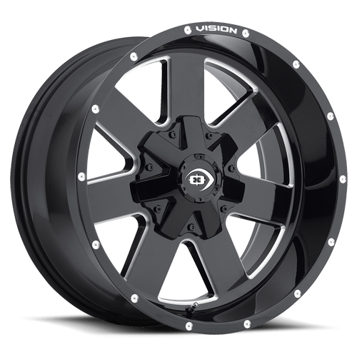 Vision Wheels: Off-road 411 ARC GLOSS BLACK MILLED SPOKES