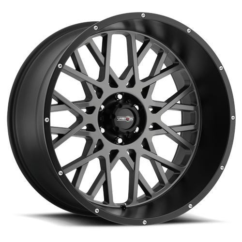 Vision Wheels: Off-road 412 ROCKER ANTHRACITE WITH SATIN BLACK LIP