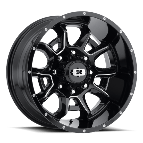 Vision Wheels: Off-road 415 BOMB GLOSS BLACK MILLED SPOKES