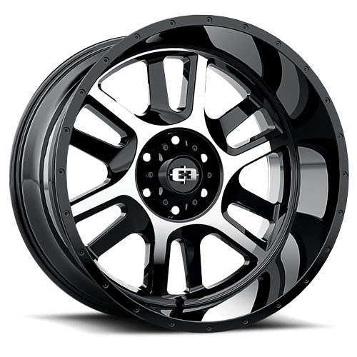 Vision Wheels: Off-road 419 SPLIT GLOSS BLACK MACHINED FACE
