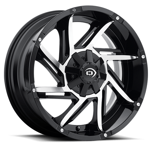 Vision Wheels: Off-road 422 PROWLER GLOSS BLACK MACHINED FACE 5 Lug