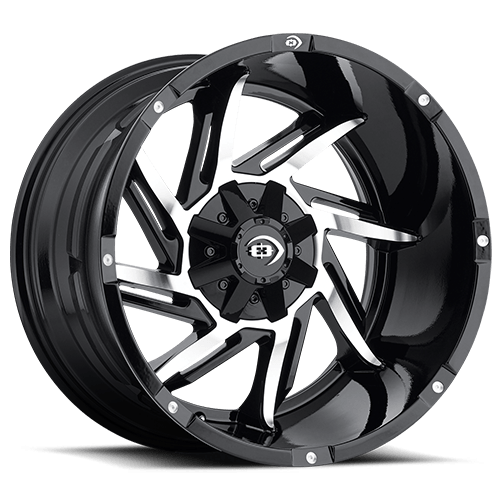 Vision Wheels: Off-road 422 PROWLER GLOSS BLACK MACHINED FACE 6 Lug