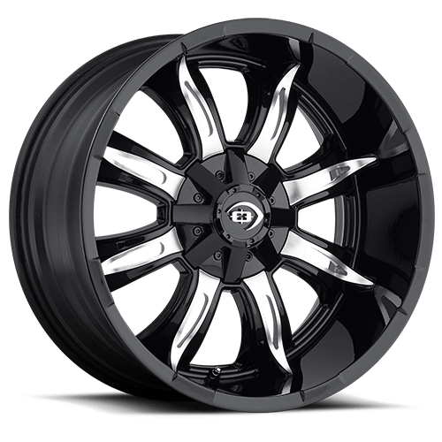 Vision Wheels: Off-road 423 MANIC GLOSS BLACK WITH MACHINED FACE