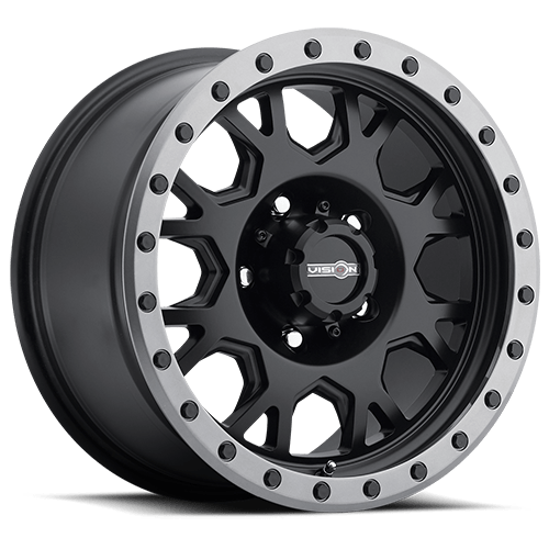 Vision Wheels: Off-road GV8 INVADER MATTE BLACK ANTHRACITE LIP